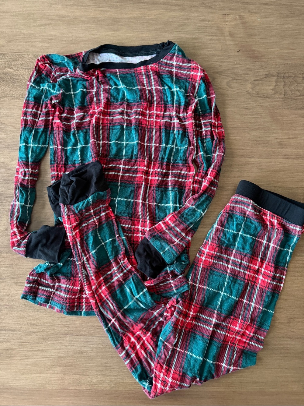 Little Sleepies Red and Green Plaid Pajama Set - 7/8